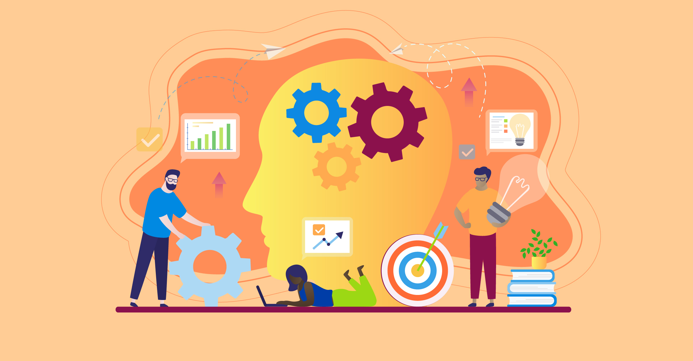 How Personalized Learning Helps Employees Development - Space Illustration Collection - Desktop Quality